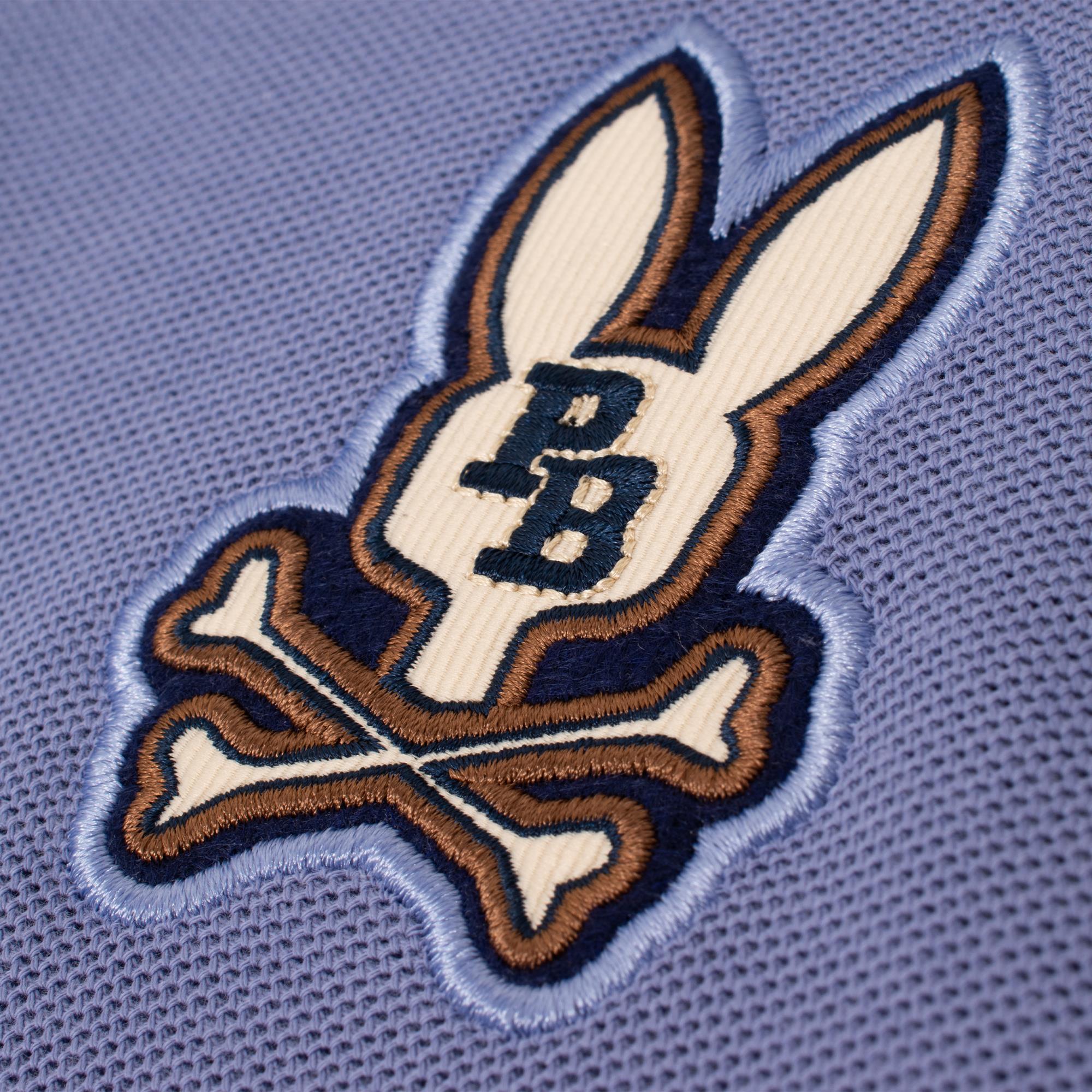 Psycho Bunny Wade Pique Mens Polo Shirt Blue Ice
